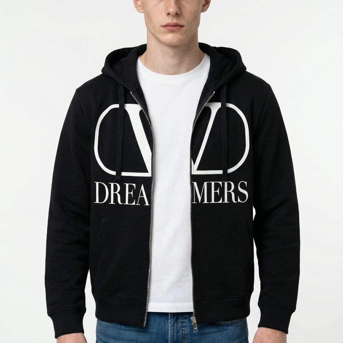 Black zip hoodie, Valentino