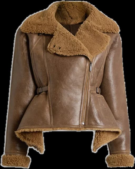 Balmain shearling leather jacket